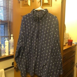 Land’s End heavy plus size zip neck fleece.